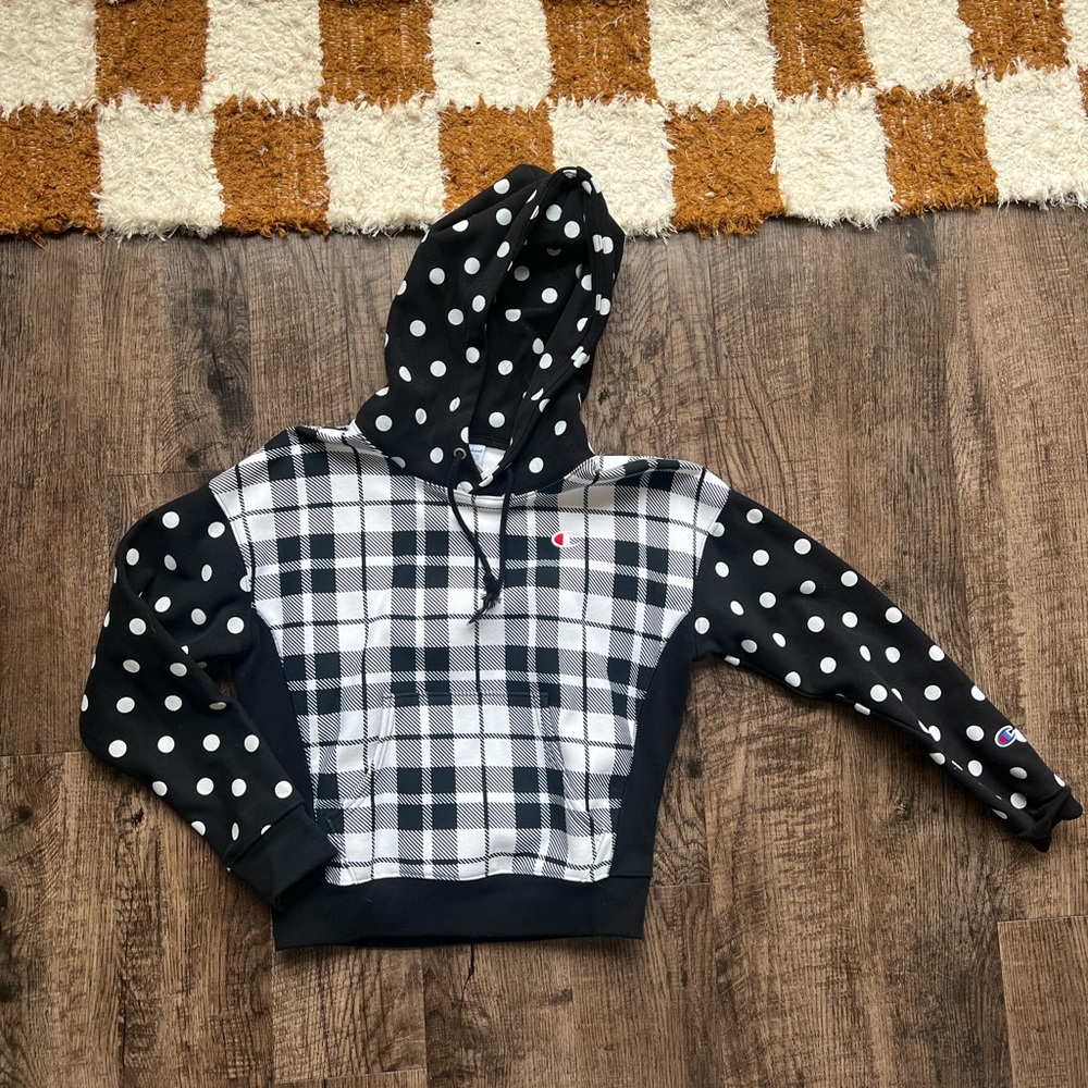 Patterned champion hoodie